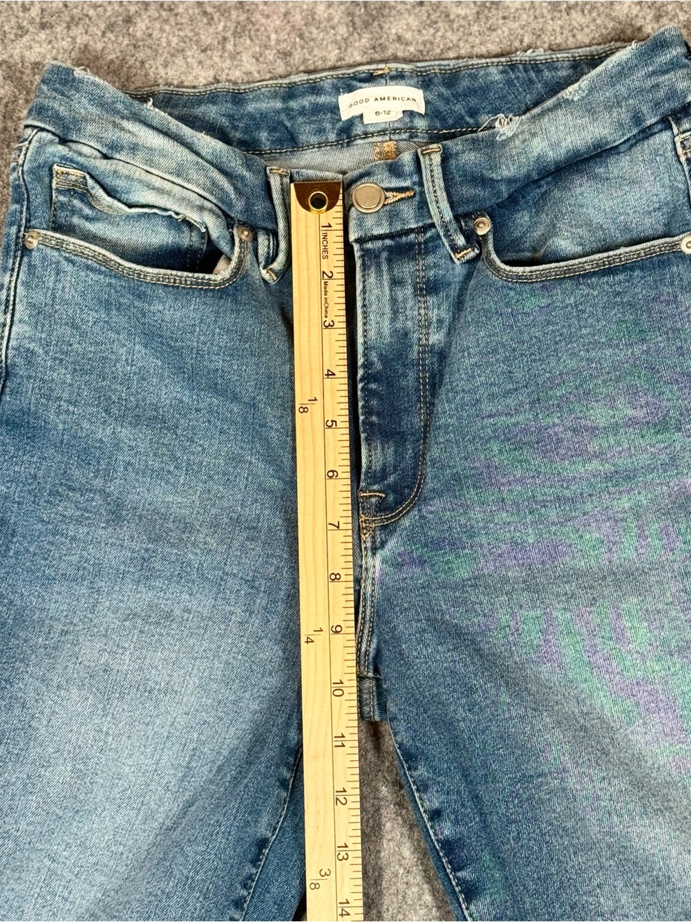 Good American Always Fits Good Legs Straight Jeans - Size 6-12, Distressed - Picture 10 of 13
